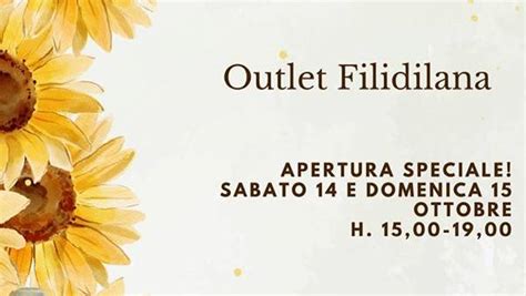 Meta Outlet. Sabato 3 ottobre..